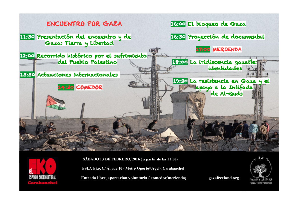 Cartel Encuentro por Gaza_Eko